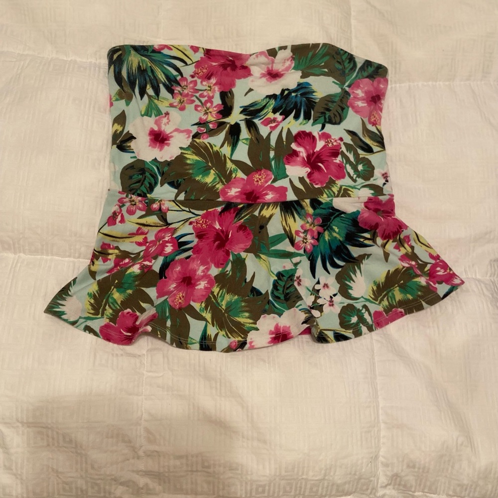 Peplum tube top